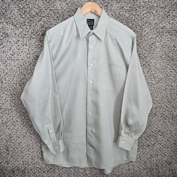 Jos. A. Bank Other - Jos A Bank Dress Shirt Mens 15.5 33 Green Button Up Regular Fit Cotton